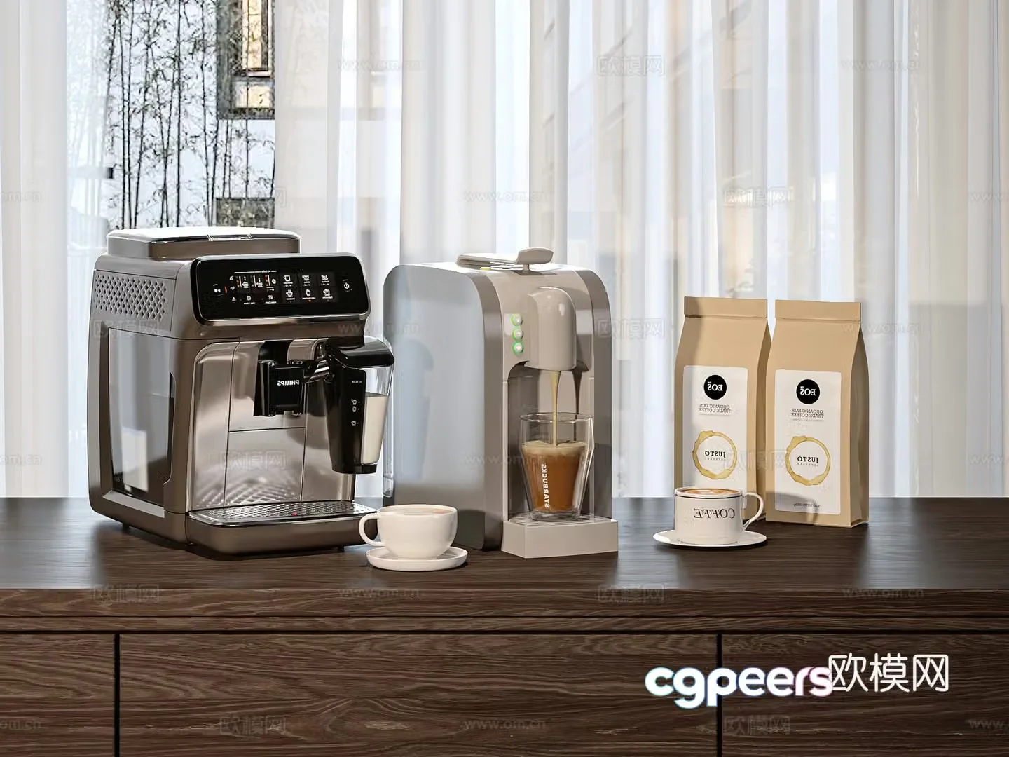 Modern coffee machine 3d model