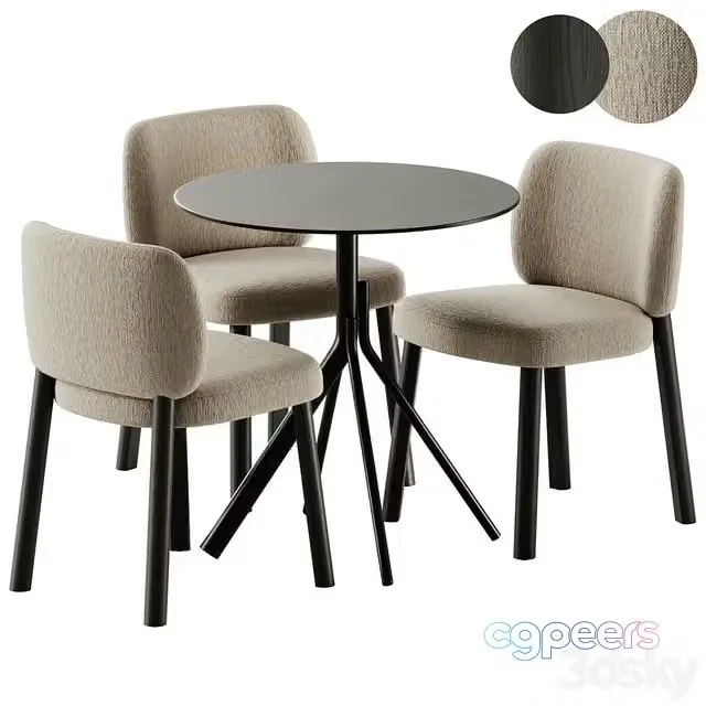 3ds Max Free – Bross Aretha Chair and Et al Main Table