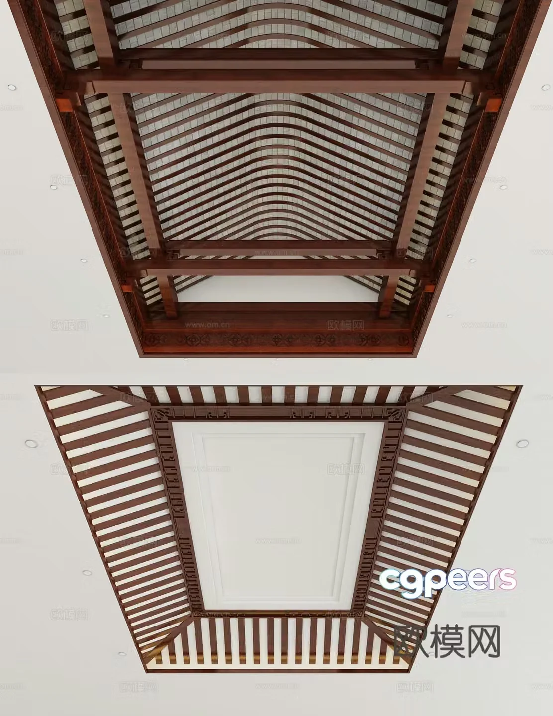 New Chinese style ceiling 3D model