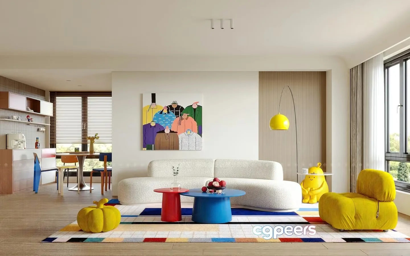 Modern Living Room 3D Model – 8760 – CORONA Render