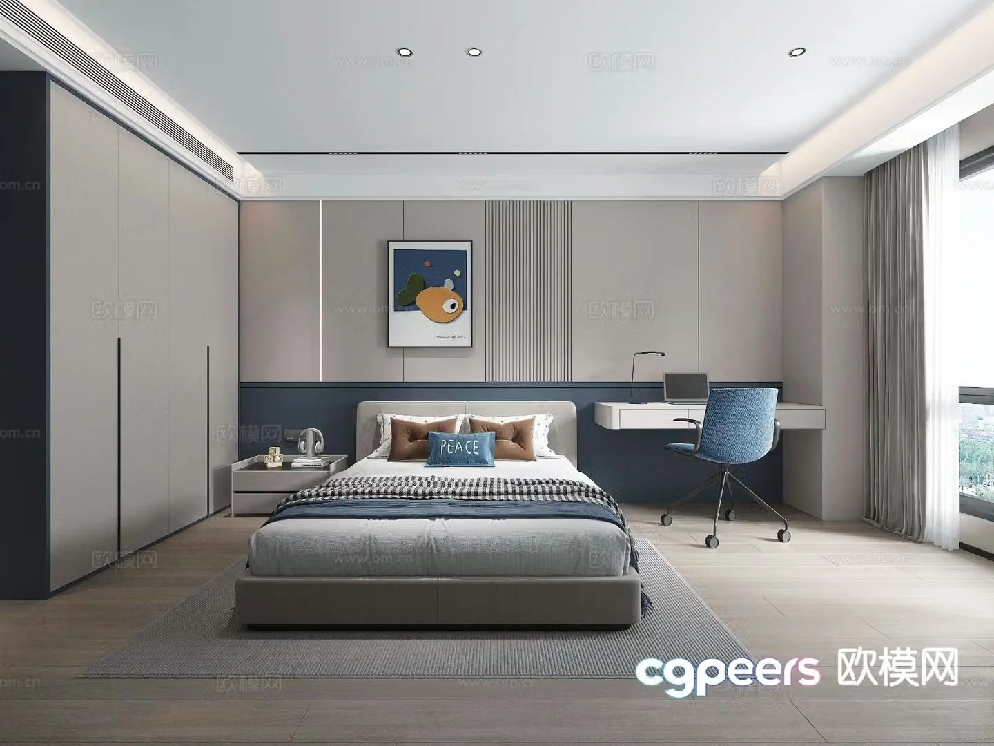 Modern children’s room boy’s room kid’s room 3d model