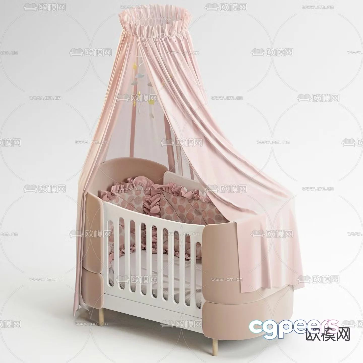 Modern crib 3d model