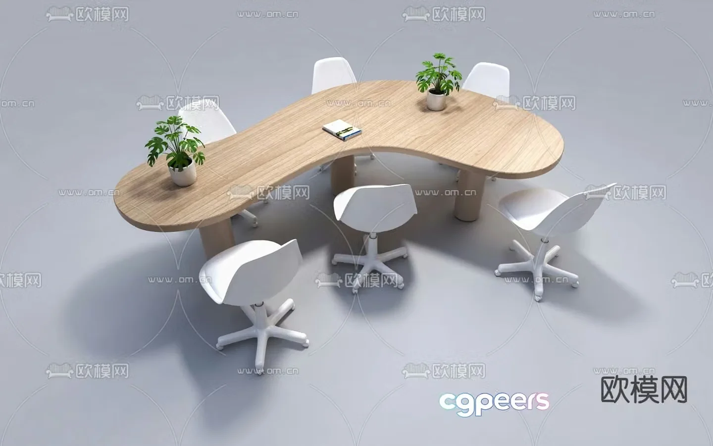 Modern conference table conference table 3d model