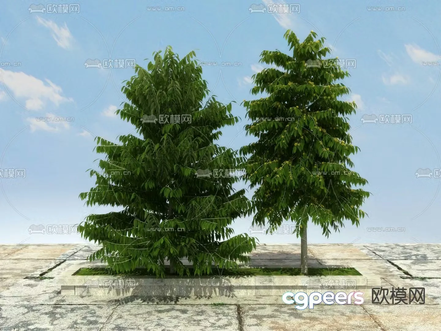 Landscape tree tree hair tree 3d model