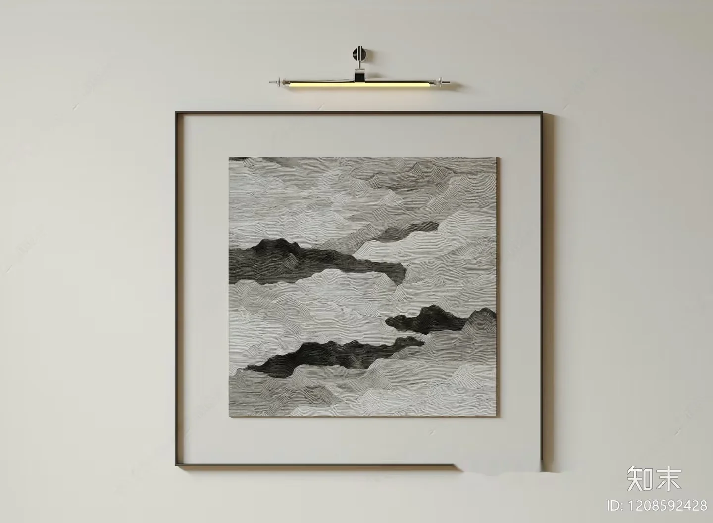 A Framed Abstract Art Piece 3D Model – 211 – VRAY Render