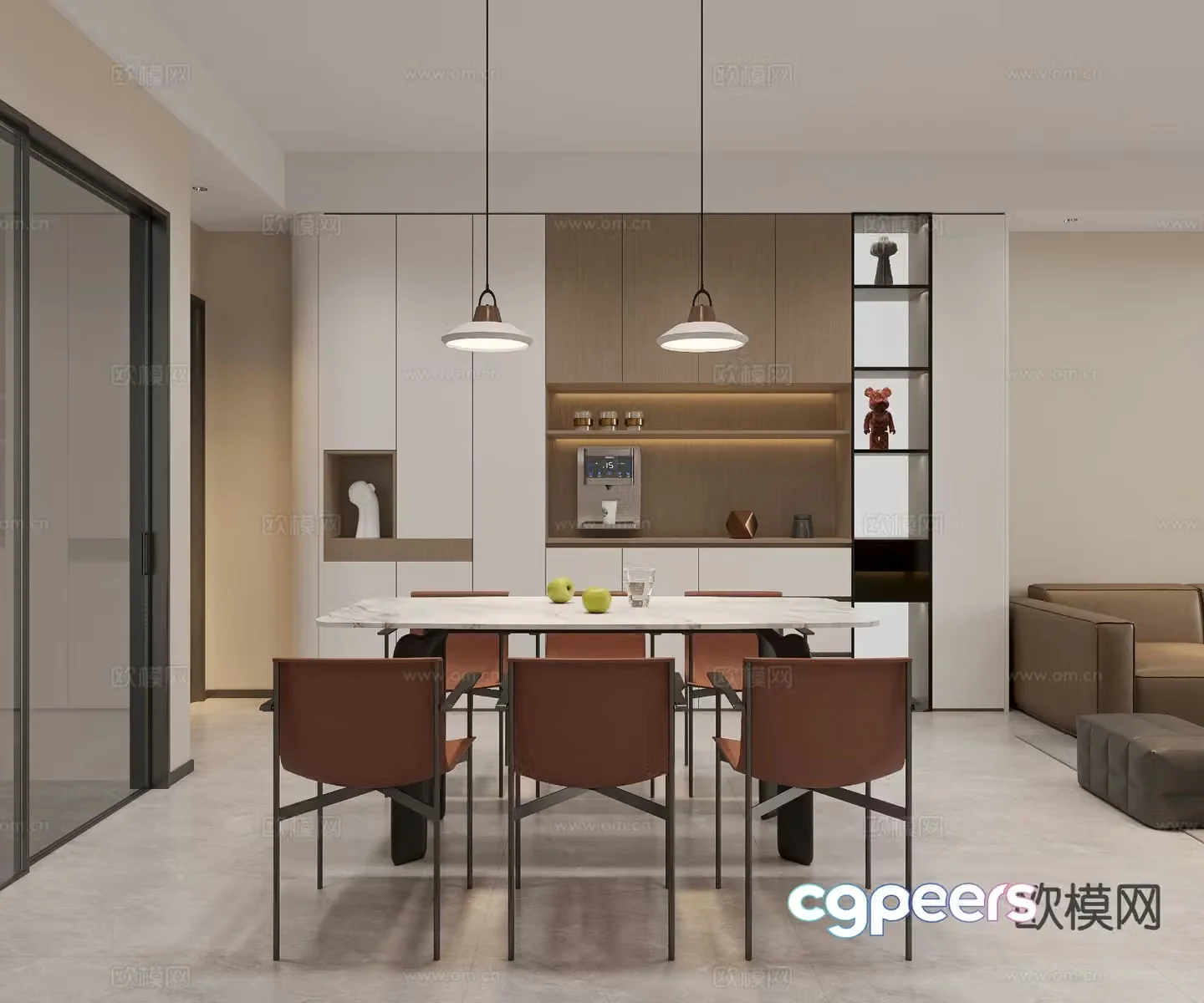 Modern restaurant 3d model