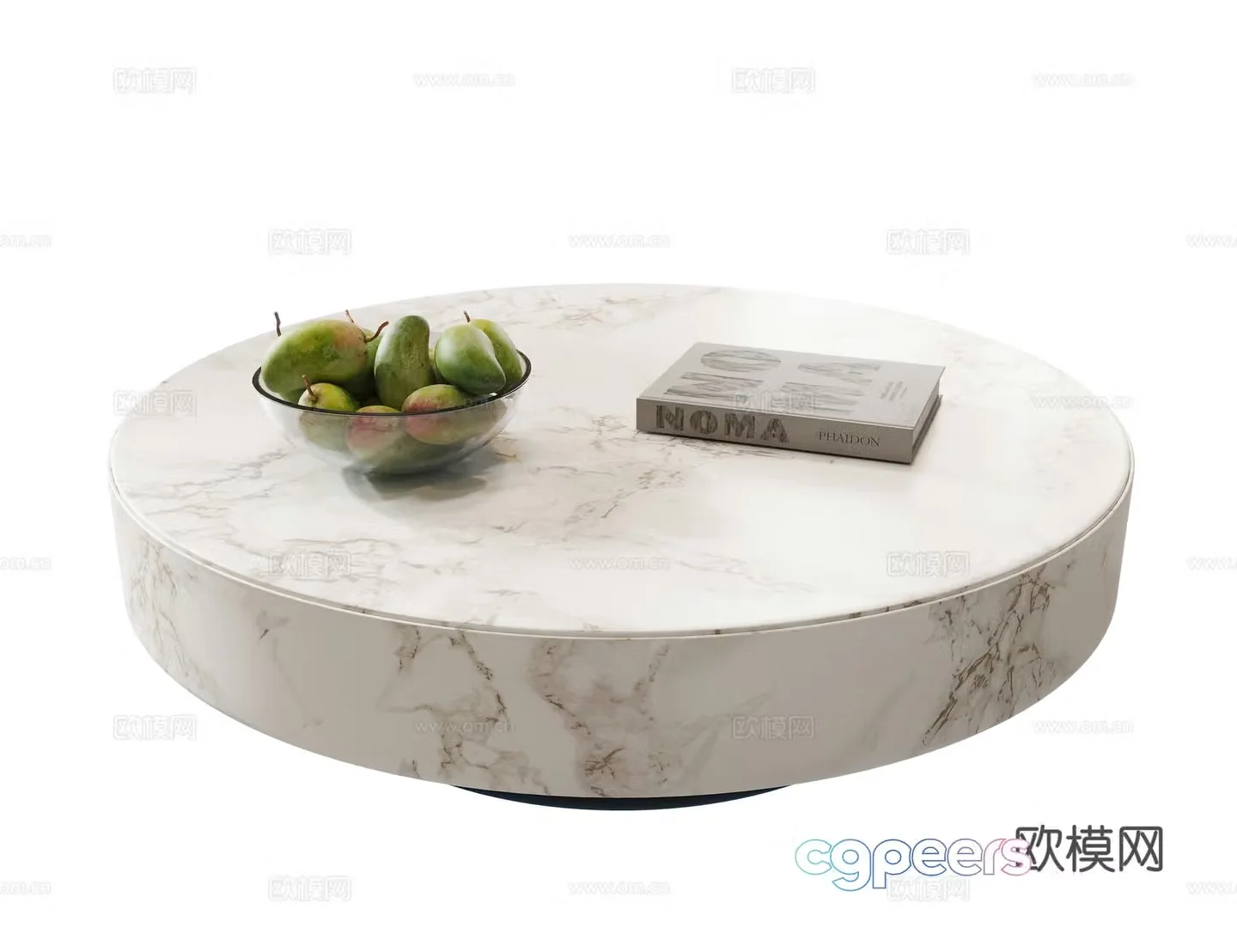 Modern coffee table marble coffee table stone coffee table round coffee table coffee table ornament 3D model