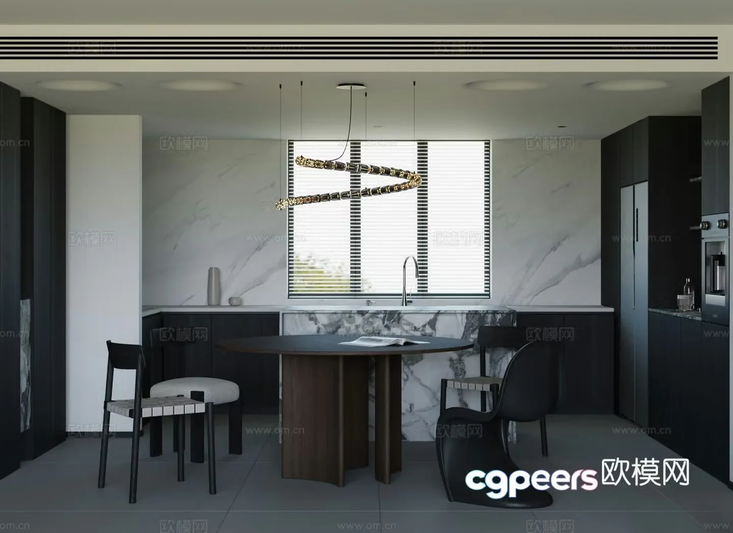 Modern restaurant 3d model