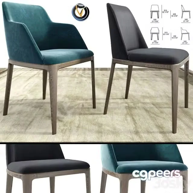 3ds Max Free – Grace Dining Chair Duo
