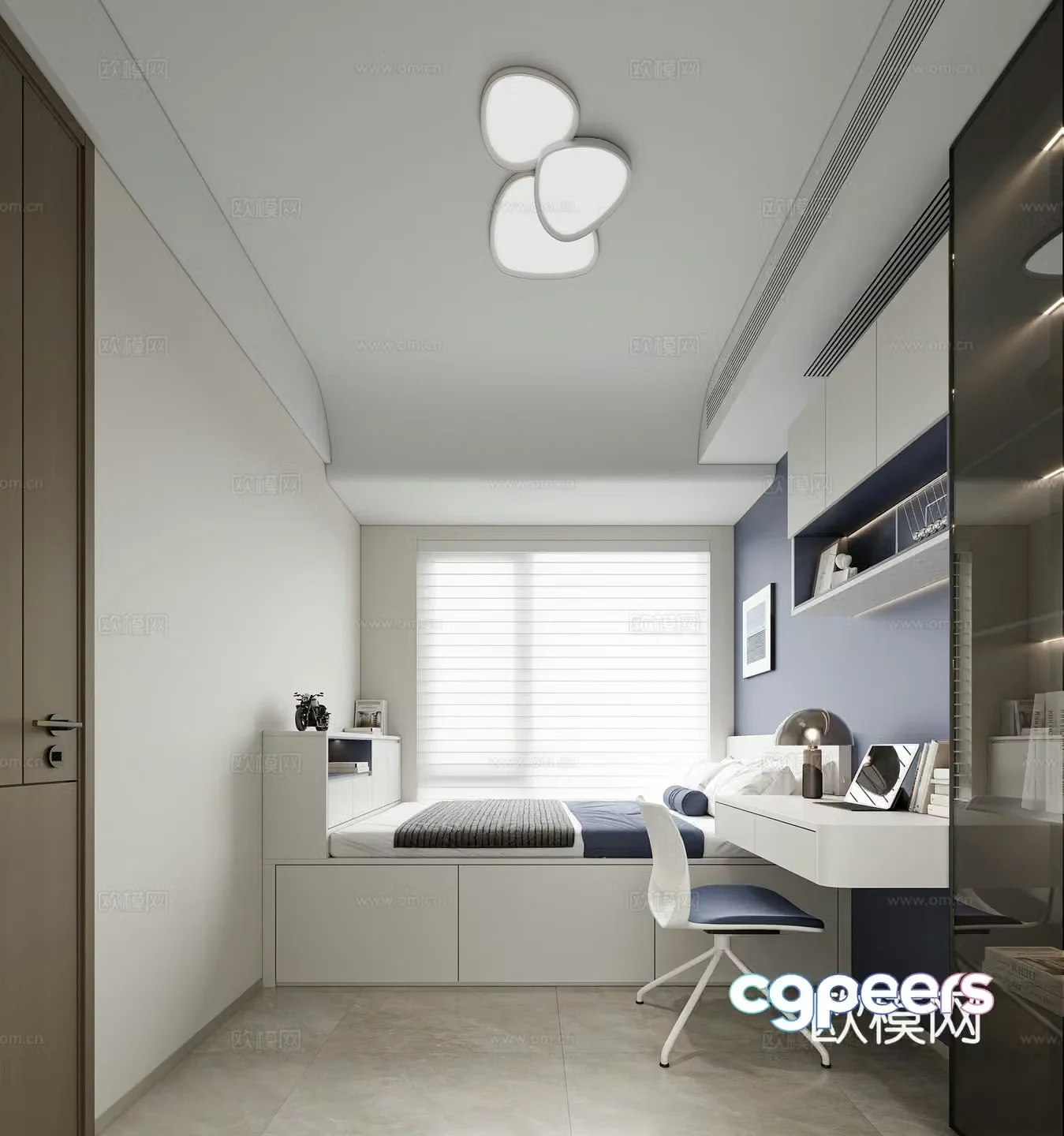 Modern tatami bedroom 3d model