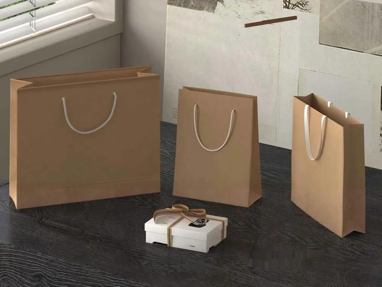 Brown Paper Bags 3D Model – 15488 – VRAY Render