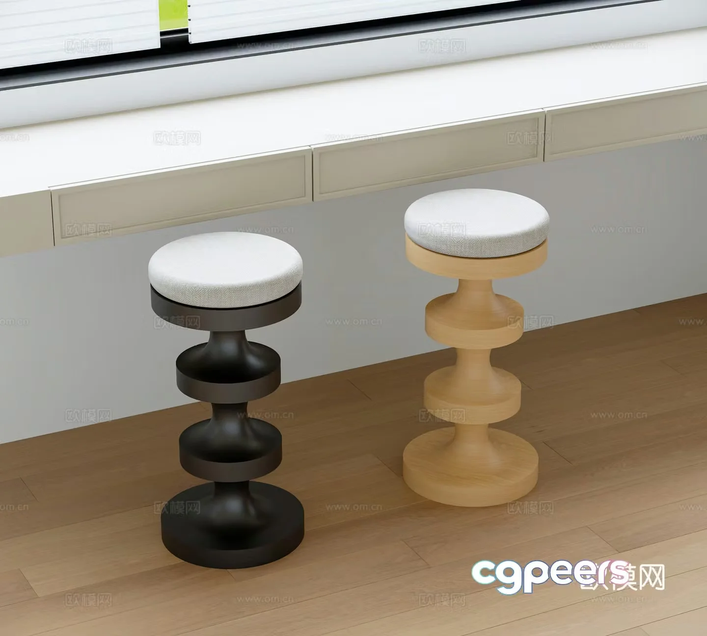 Modern bar chair 3d model