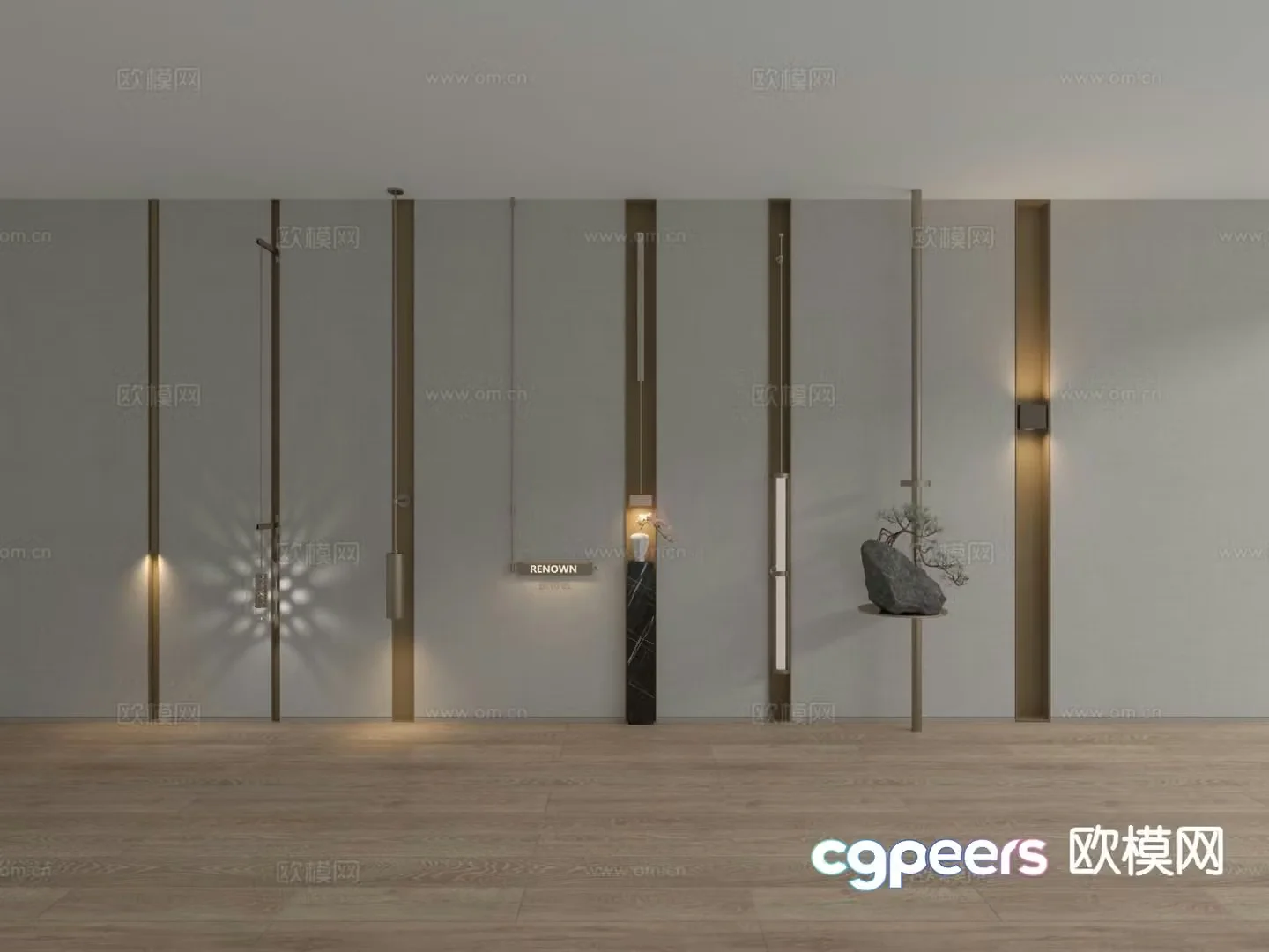 Modern wall light 3d model