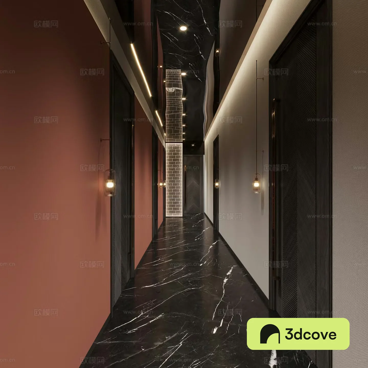 New Chinese Zen entrance hall