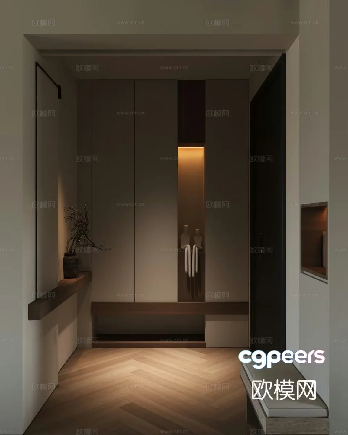 Modern entrance aisle 3D model