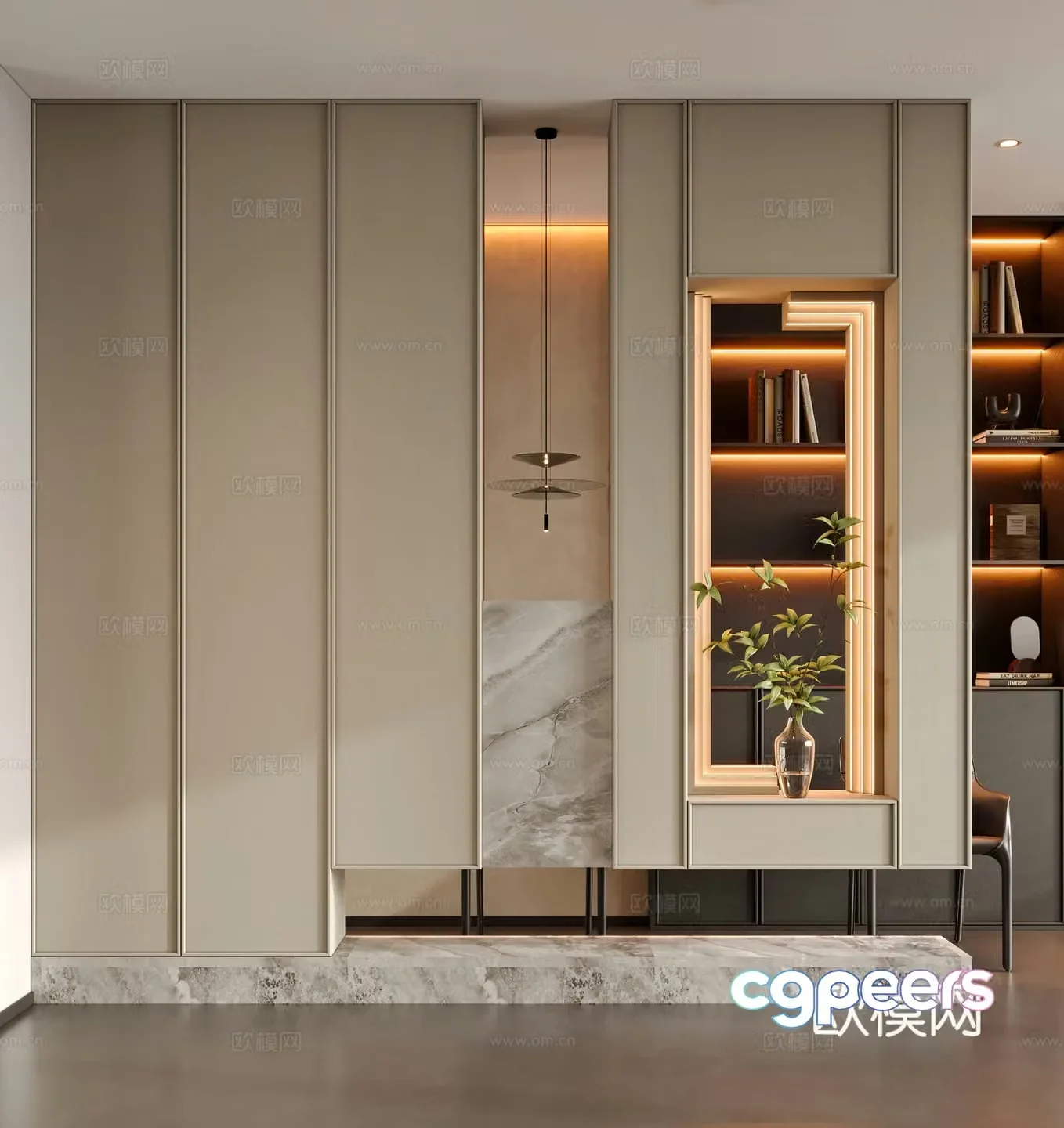 Modern entrance 3D model
