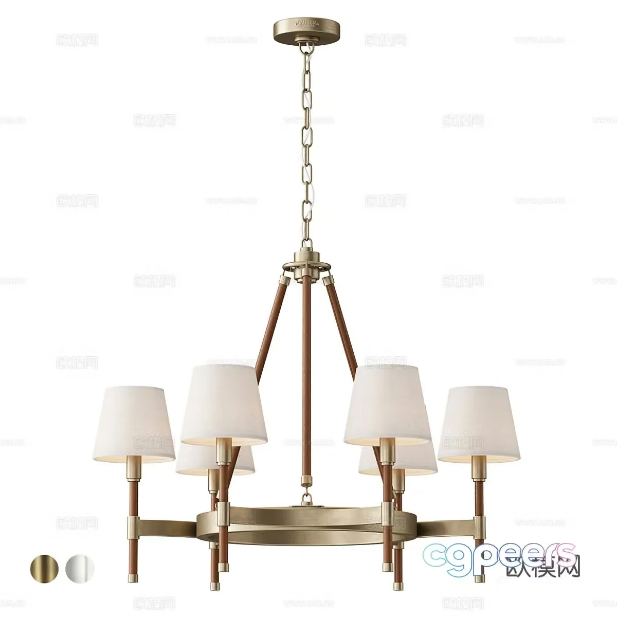 American Craft Chandelier Multi-head Chandelier 3D Model