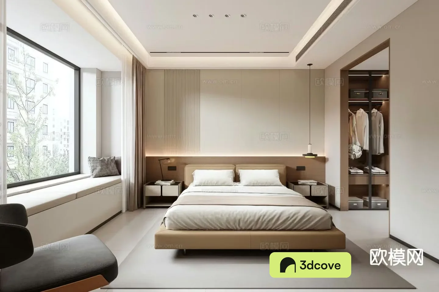 Modern bedroom master bedroom dressing room