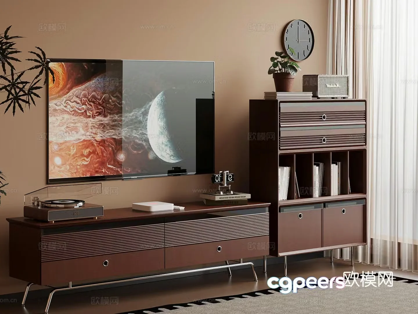 13 medieval TV cabinet side cabinet 3d model