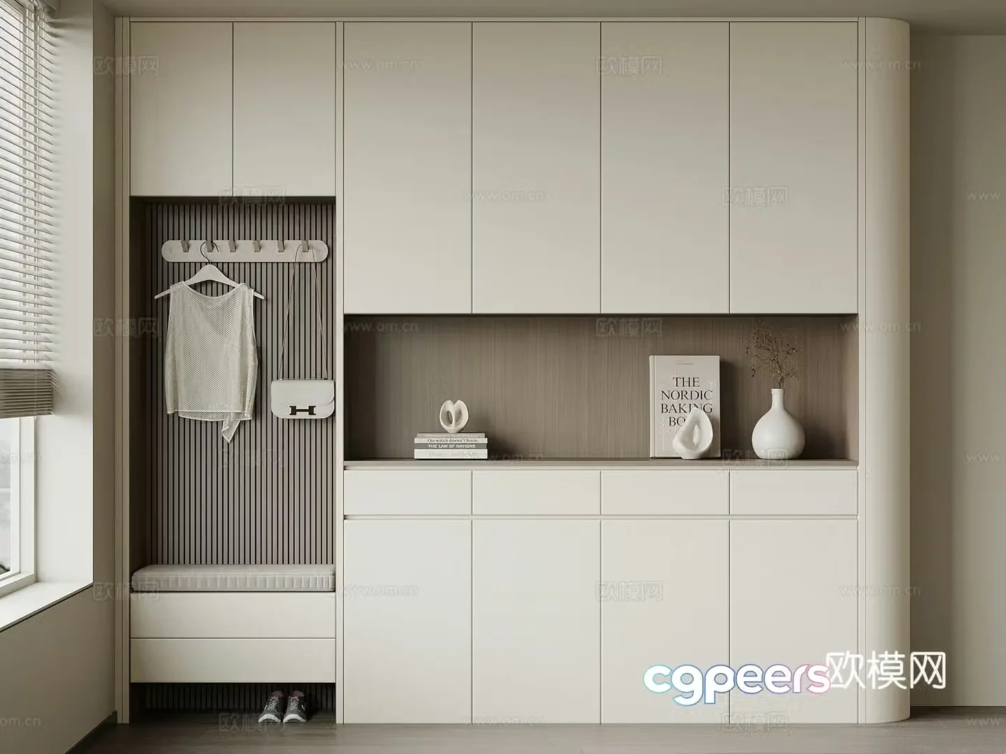 Modern shoe cabinet 3d model
