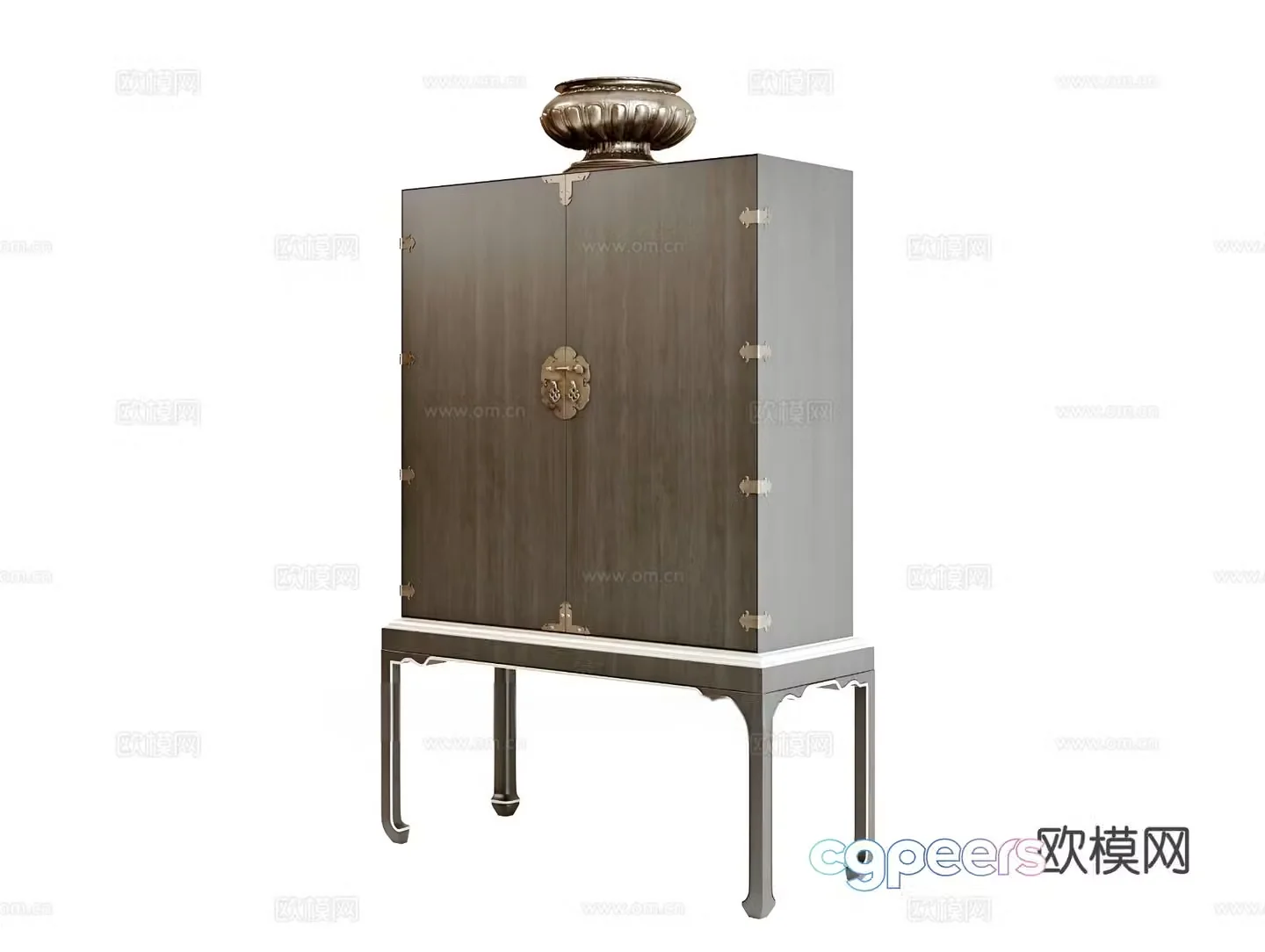 New Chinese style locker side cabinet 3d model