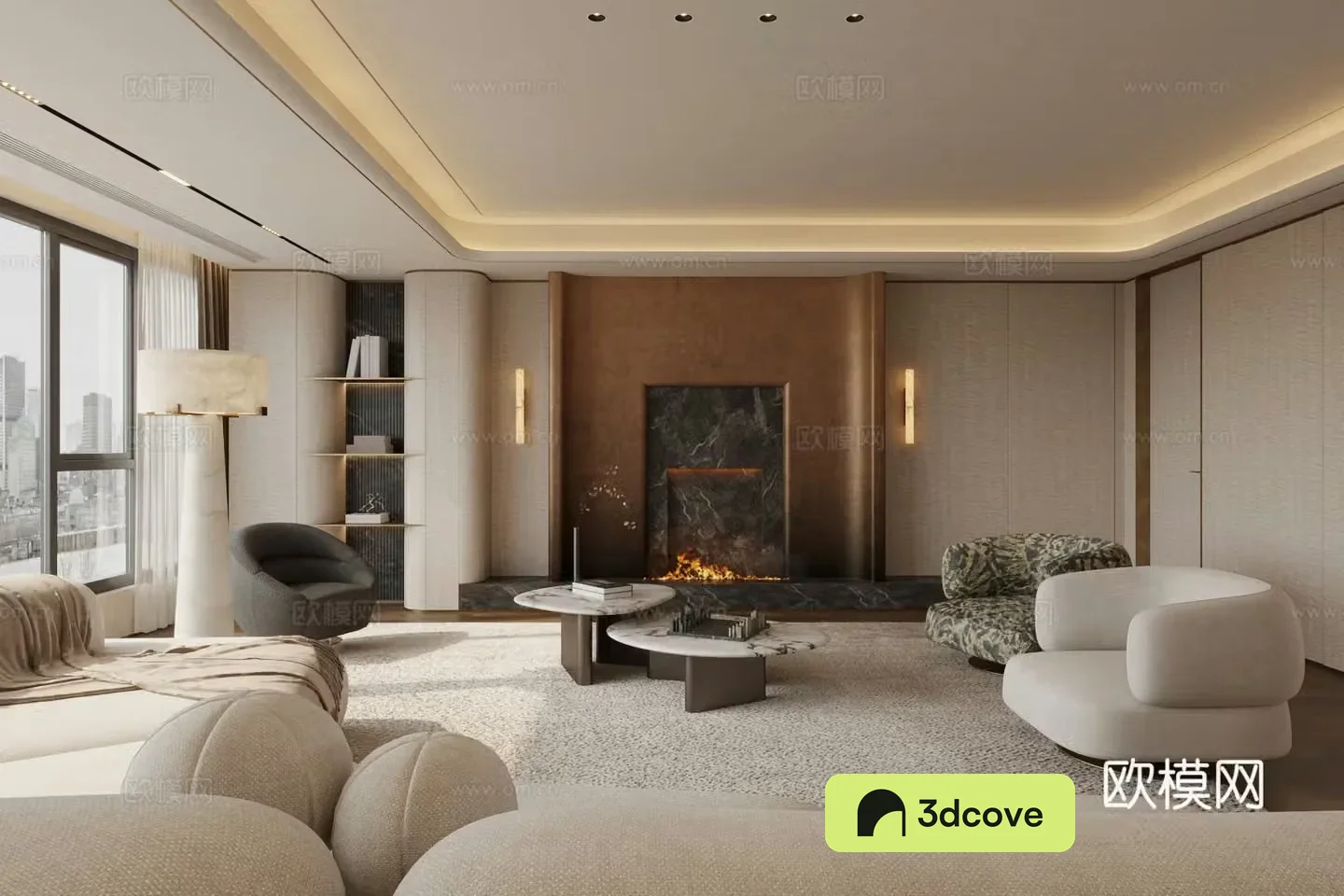 Light luxury Italian home living room TV background wall Living room background wall Italian living room background wall
