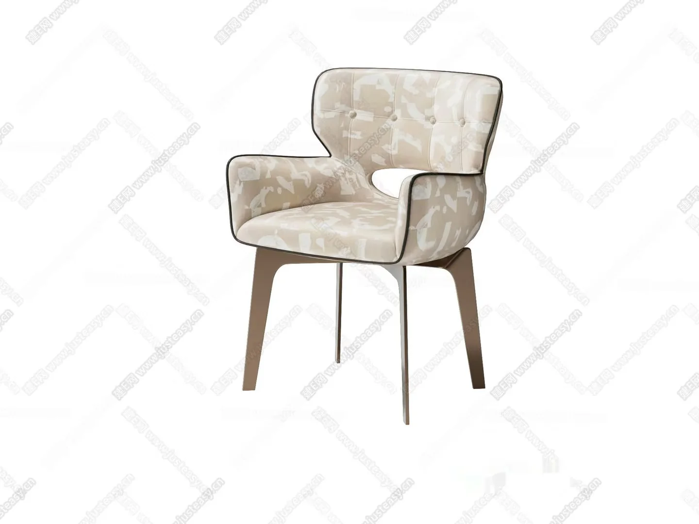 A Modern Beige Chair 3D Model – 17962 – VRAY Render