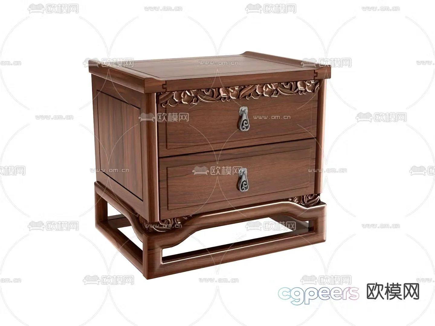 Chinese bedside table 3d model