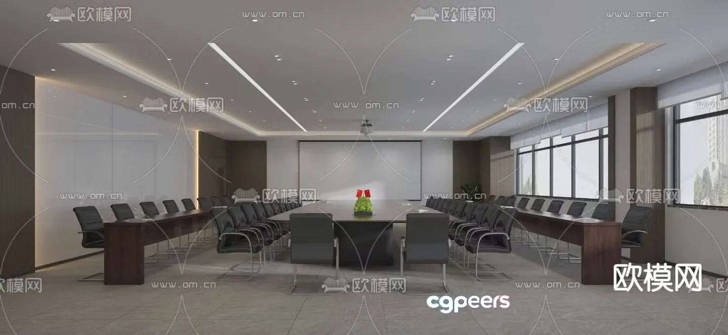 Modern conference room 3d model