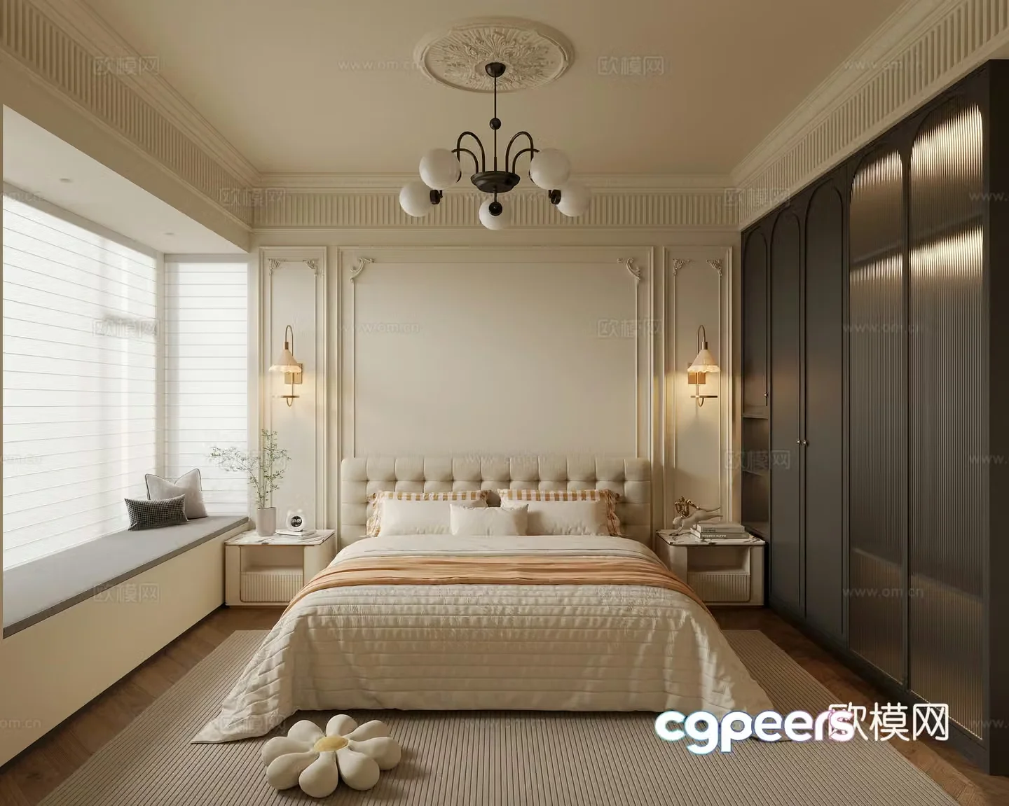 French bedroom 3d model
