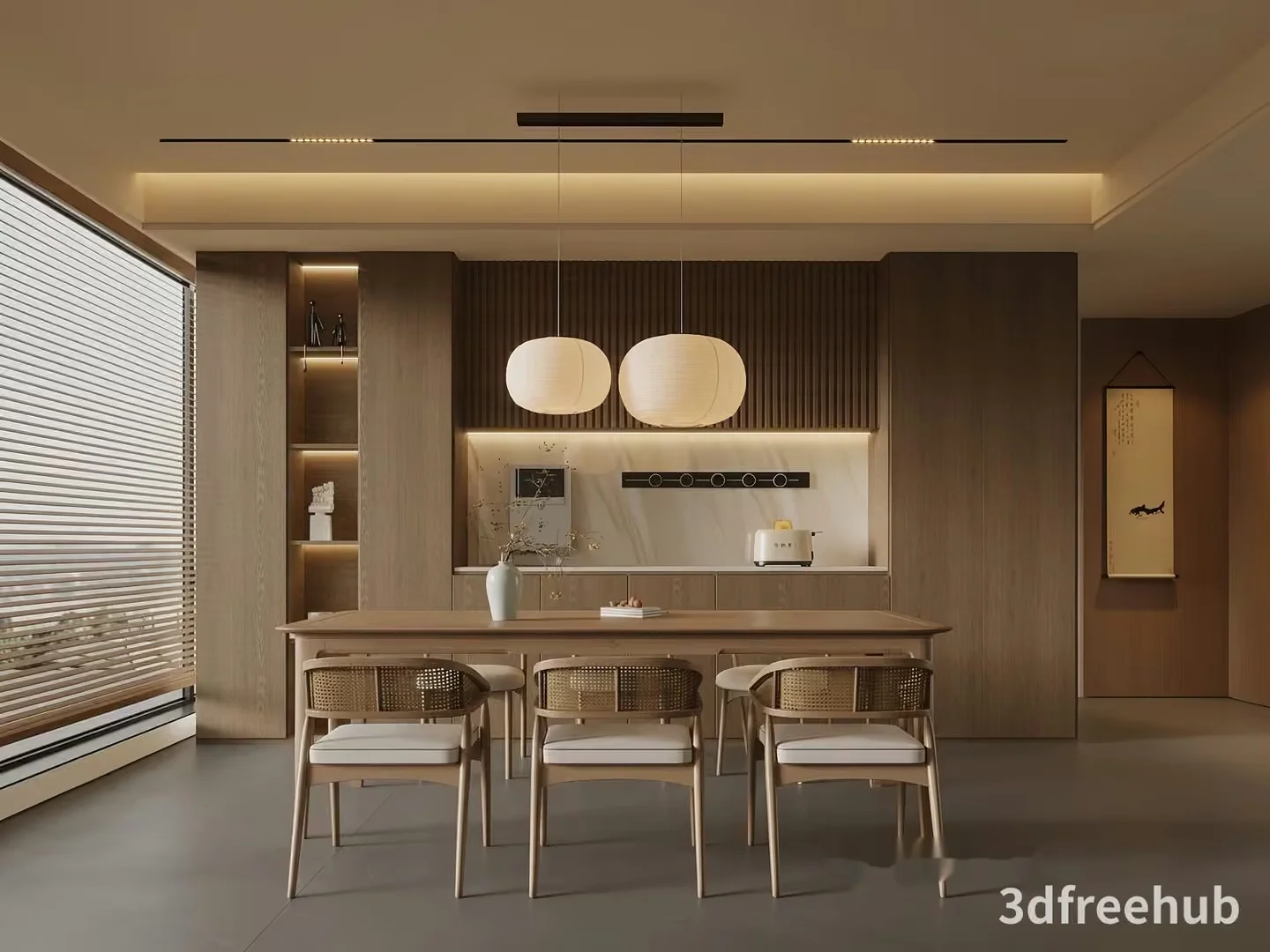 Modern Dining Room 3D Model – 21267 – VRAY Render