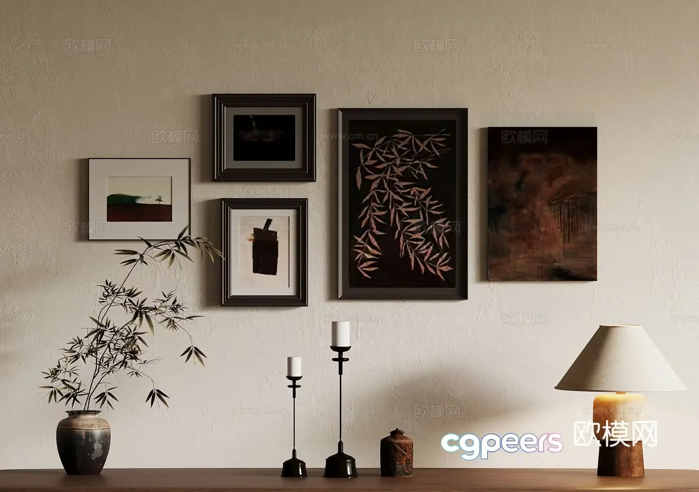 Hanging paintings medieval style decoration paintings desktop decoration ornaments 3D model