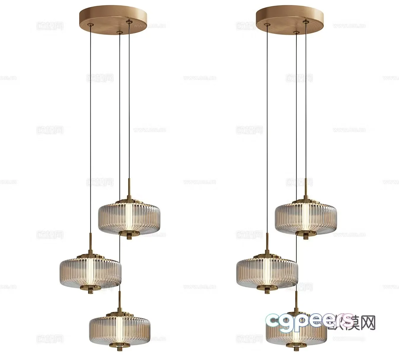 Light luxury chandeliers glass chandeliers bedside chandeliers restaurant chandeliers bedroom chandeliers bar chandeliers 3D model