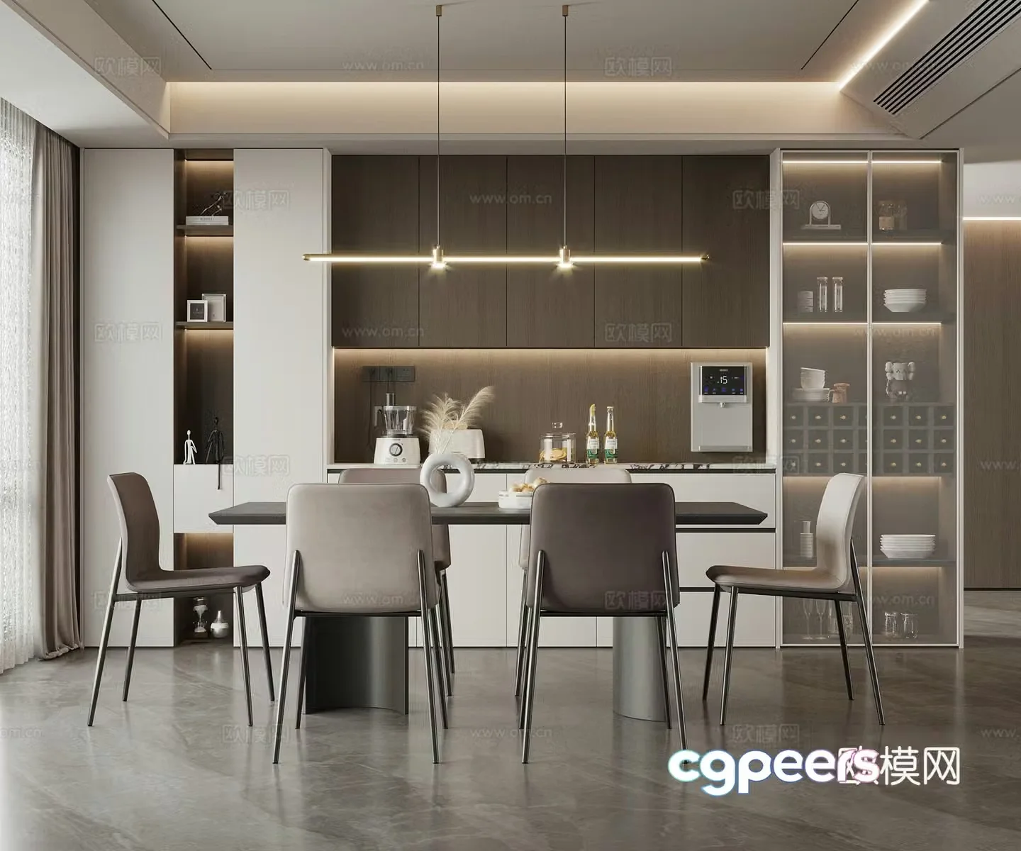 Modern restaurant 3d model
