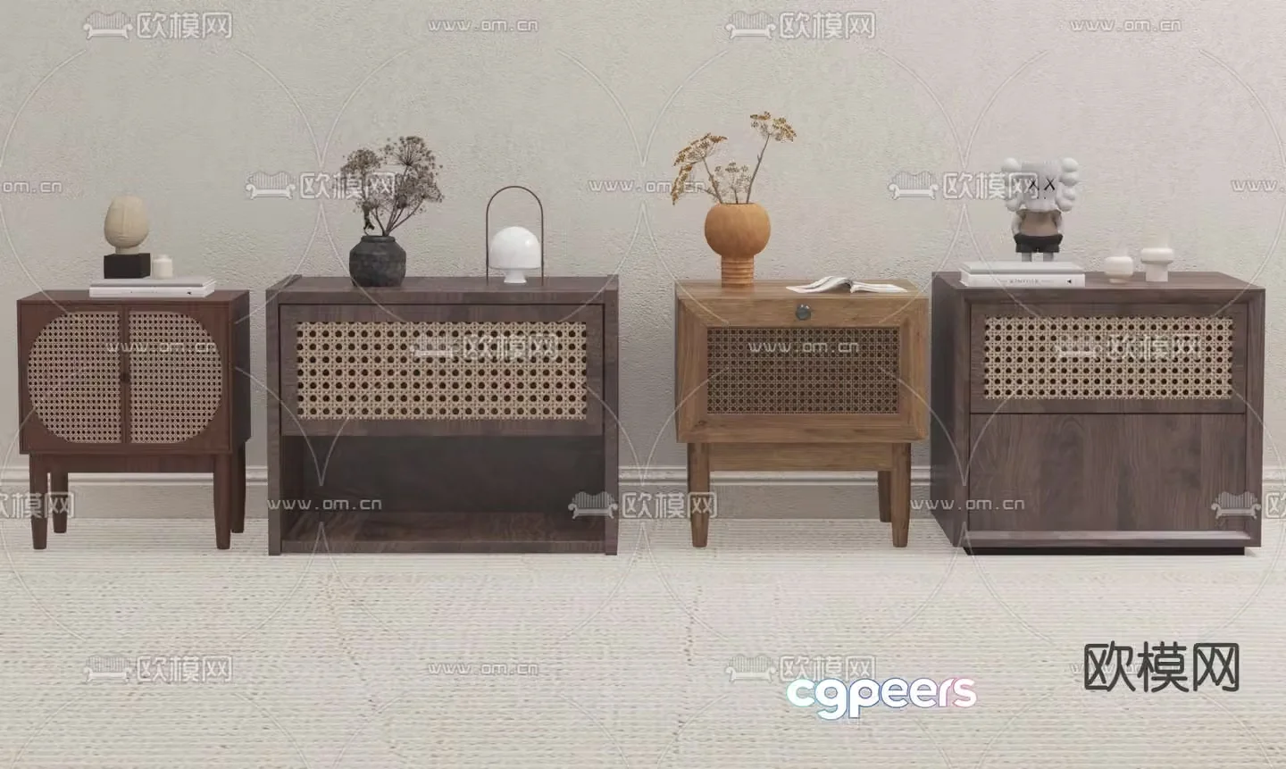 wabi-sabi bedside table 3d model