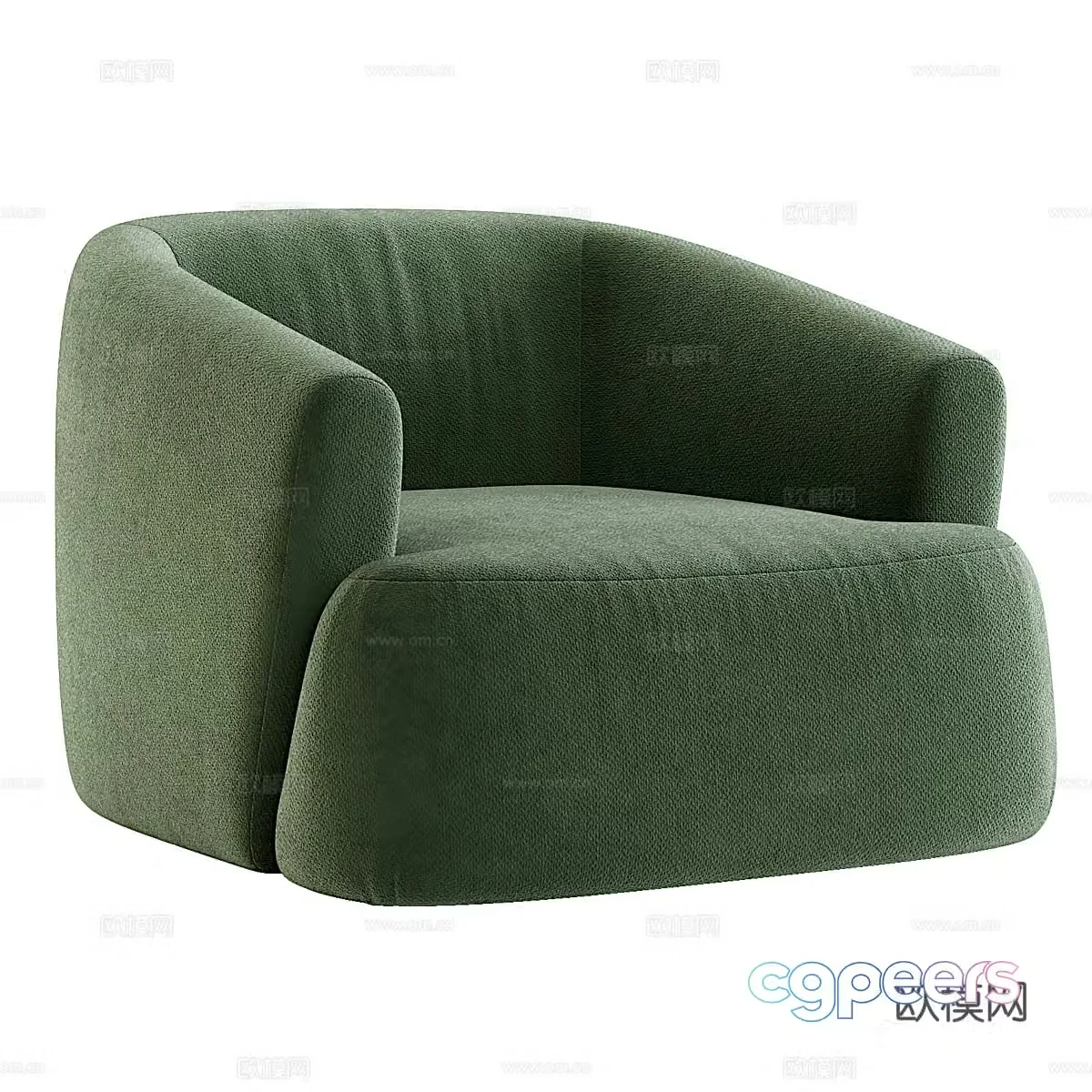 Modern single sofa leisure sofa 3d model