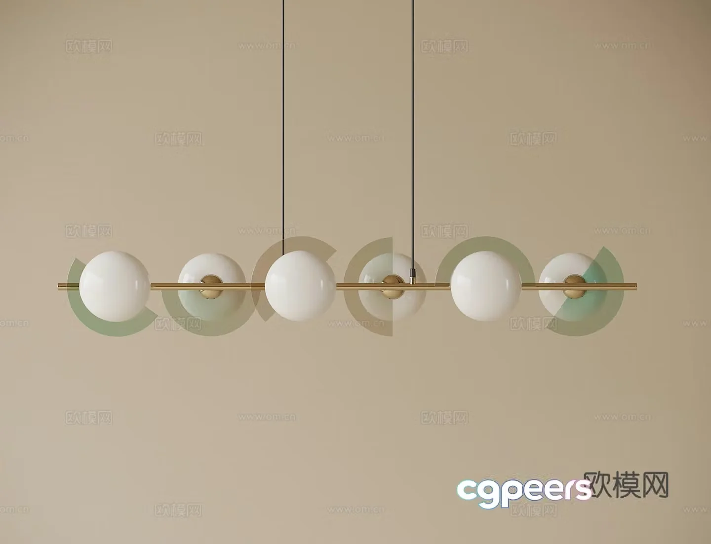 Modern restaurant chandeliers 3d model