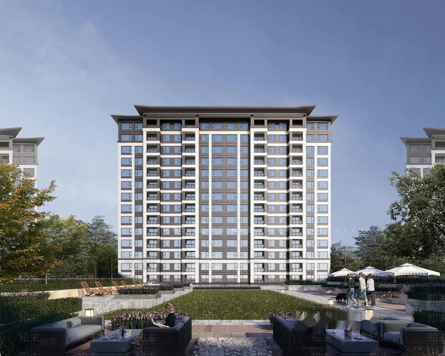 A Tall Building 3D Model – 17290 – VRAY Render