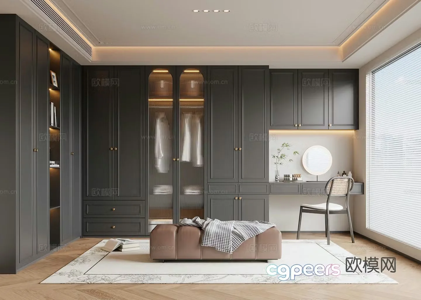 French retro cloakroom 3d model