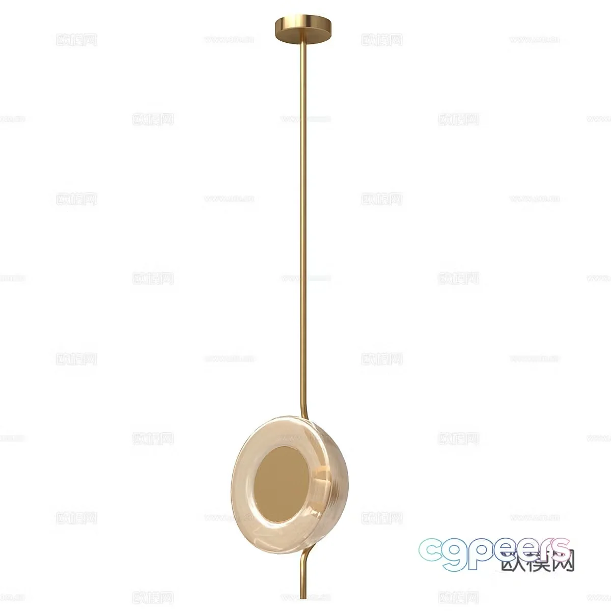 Light luxury chandelier bedside chandelier 3d model