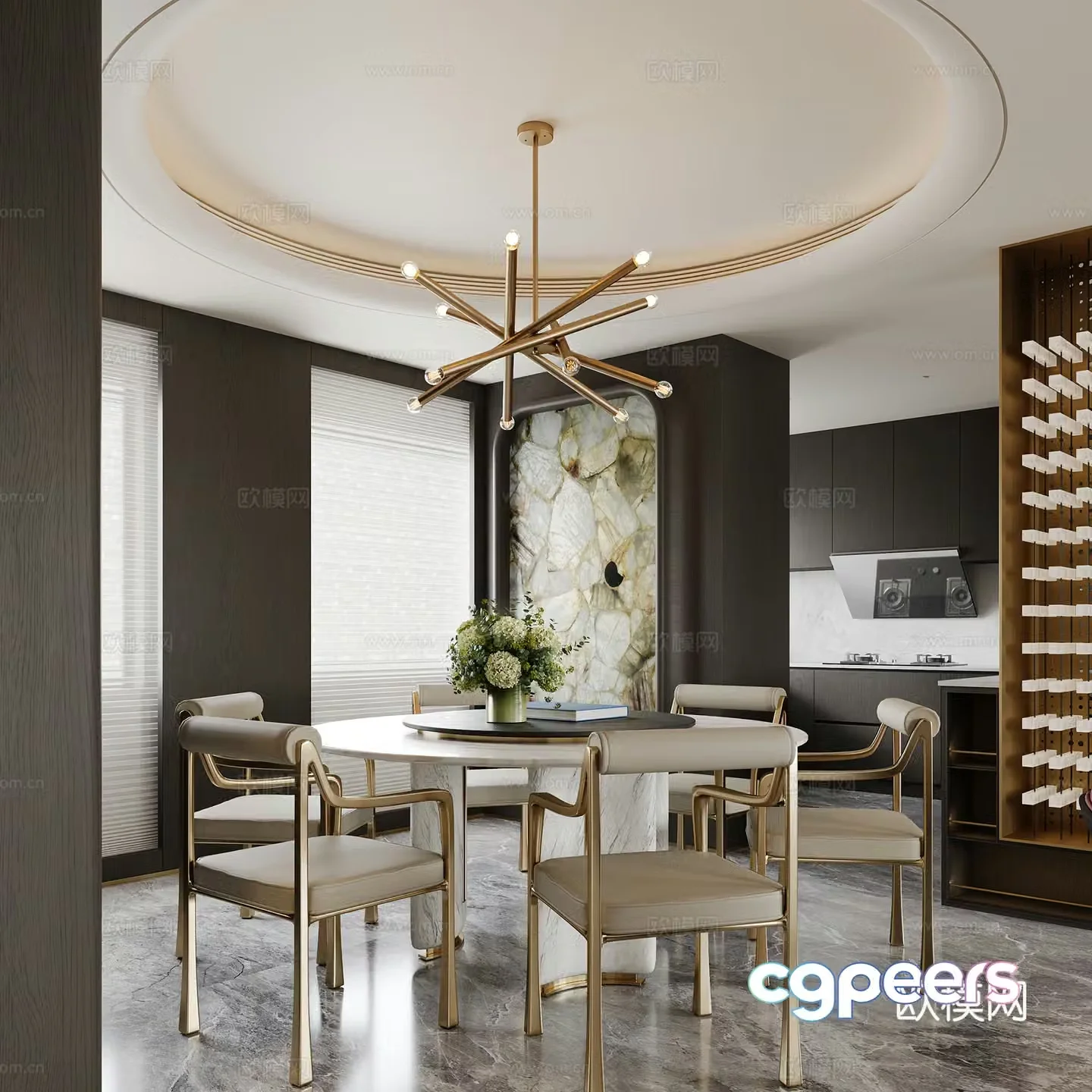 Modern restaurant 3d model