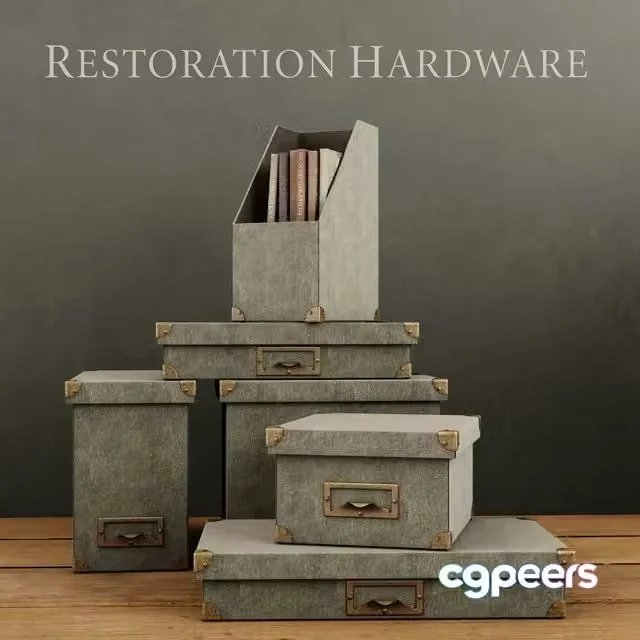 3ds Max Free – RH LINEN OFFICE STORAGE ACCESSORIES FOG