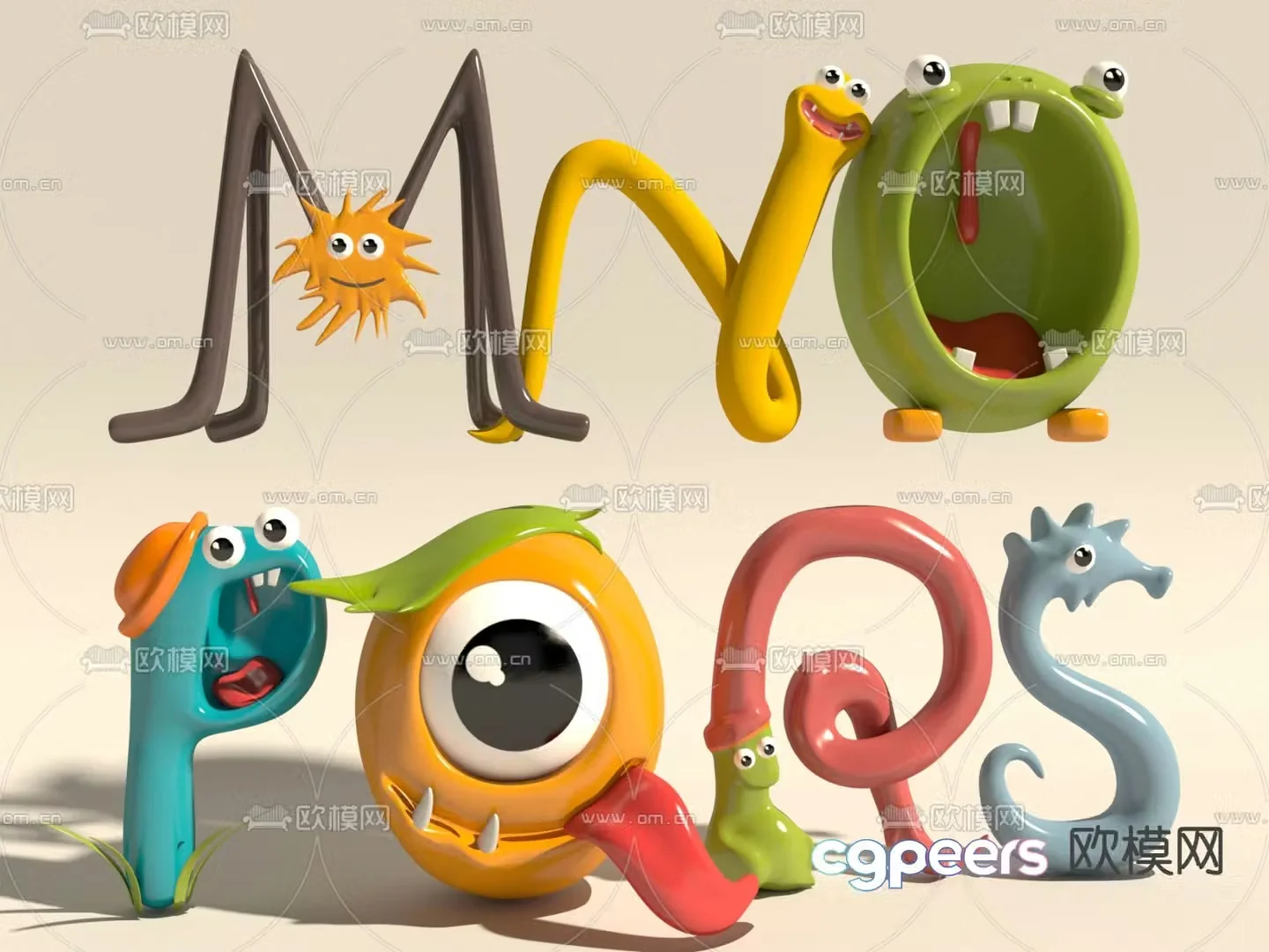 toy alphabet toys 3d model