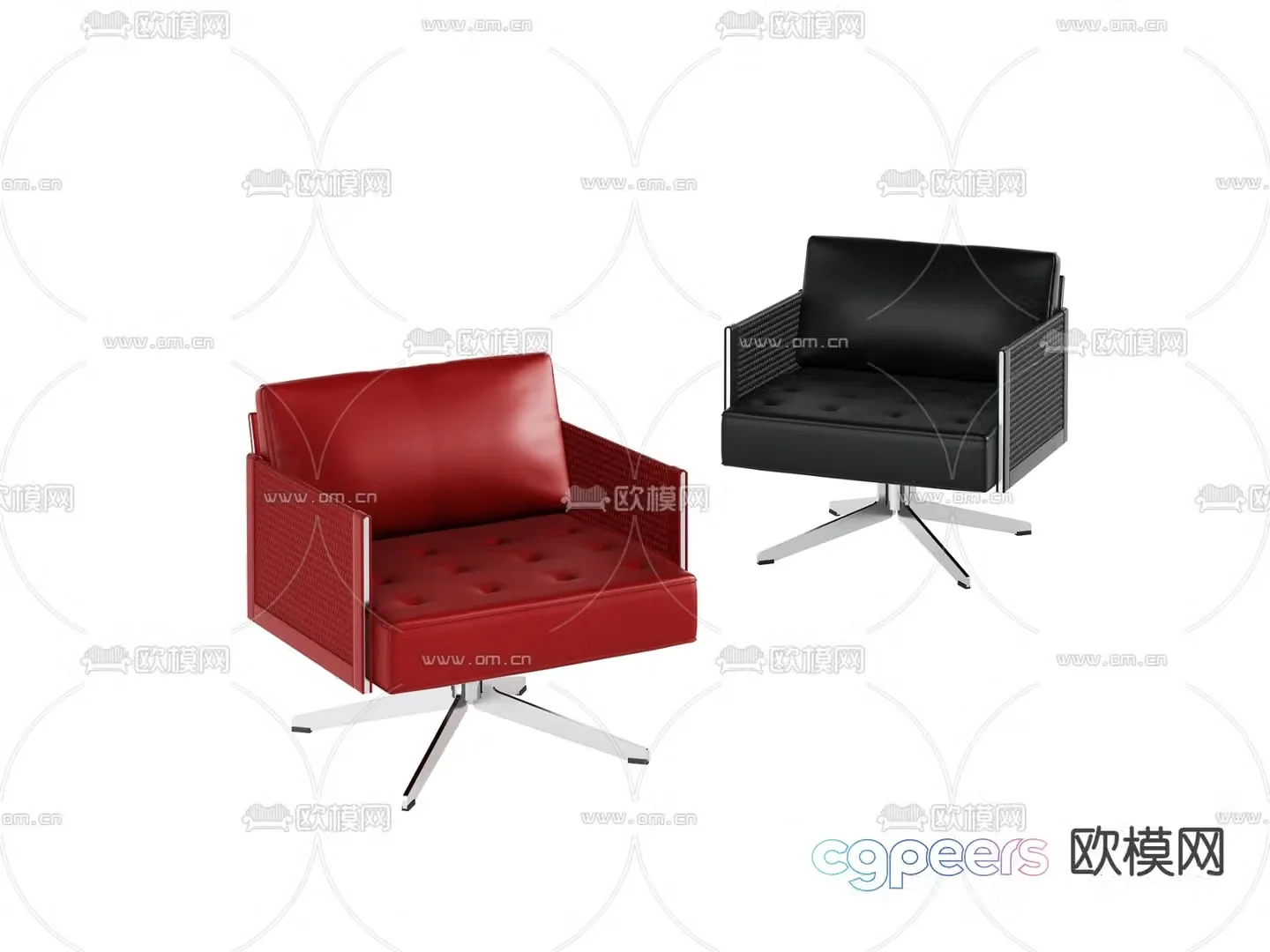Modern office chair staff chair negotiation chair 3d model