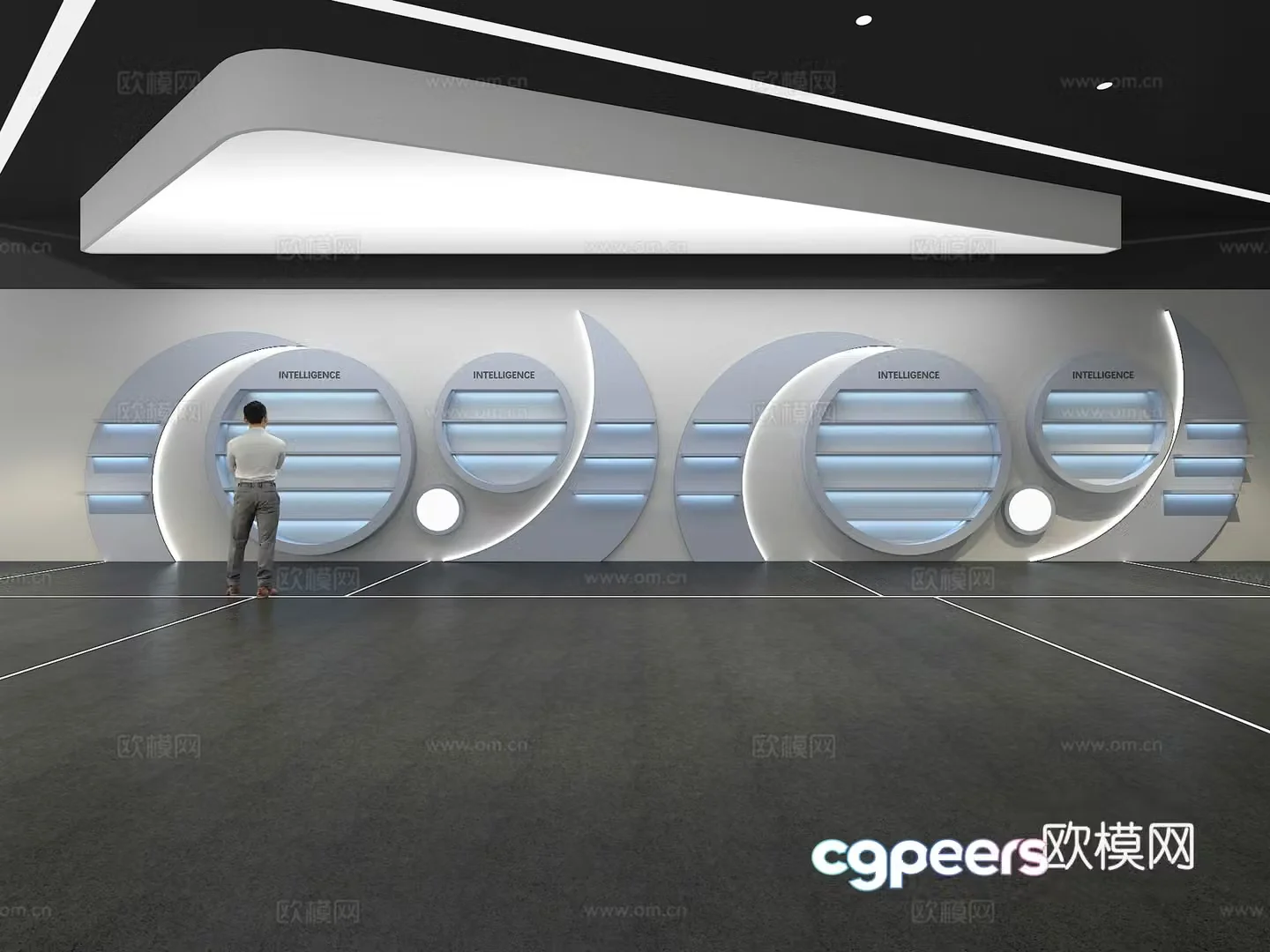 Cultural wall Corporate culture wall Display wall Theme wall Exhibition hall Campus culture Corridor 3D model