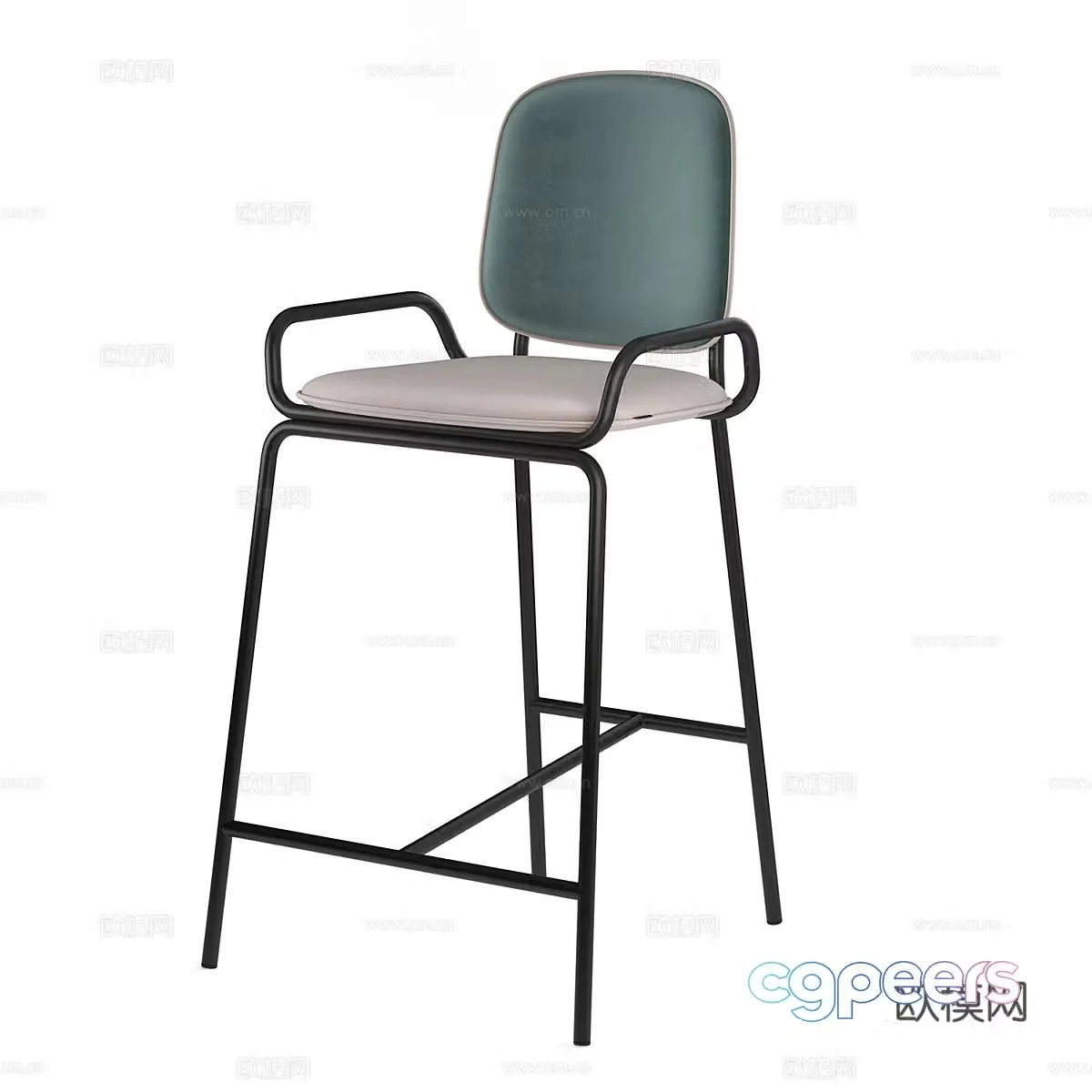 Modern bar stool bar stool high stool 3d model
