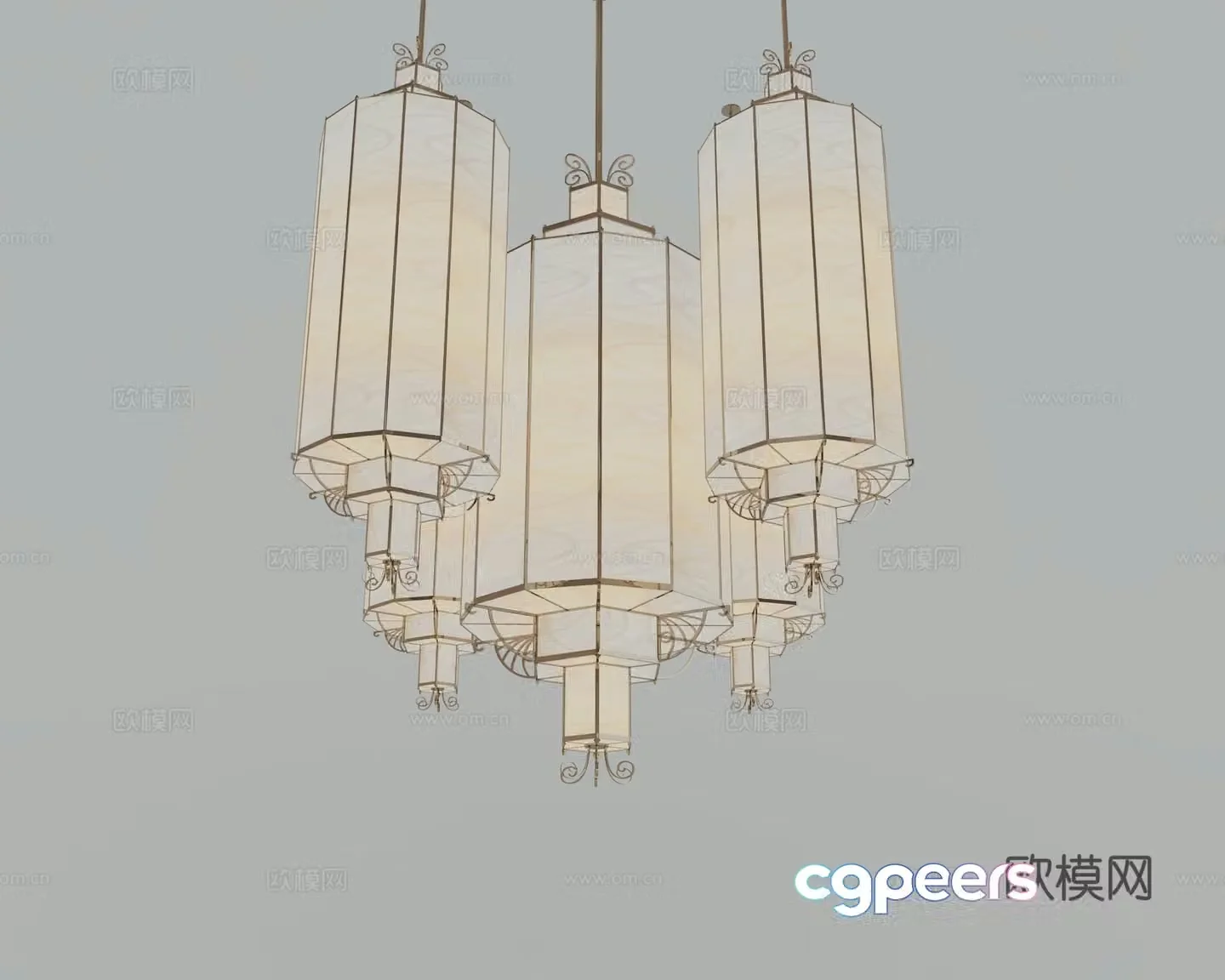Modern chandelier 3d model