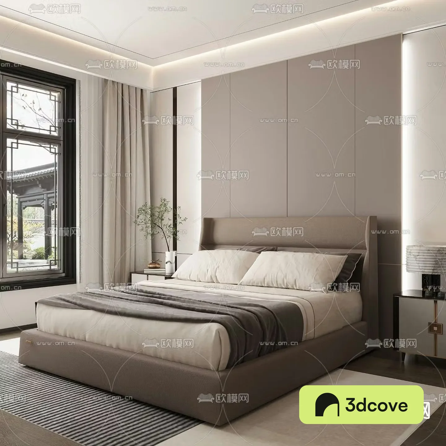 Modern double bed