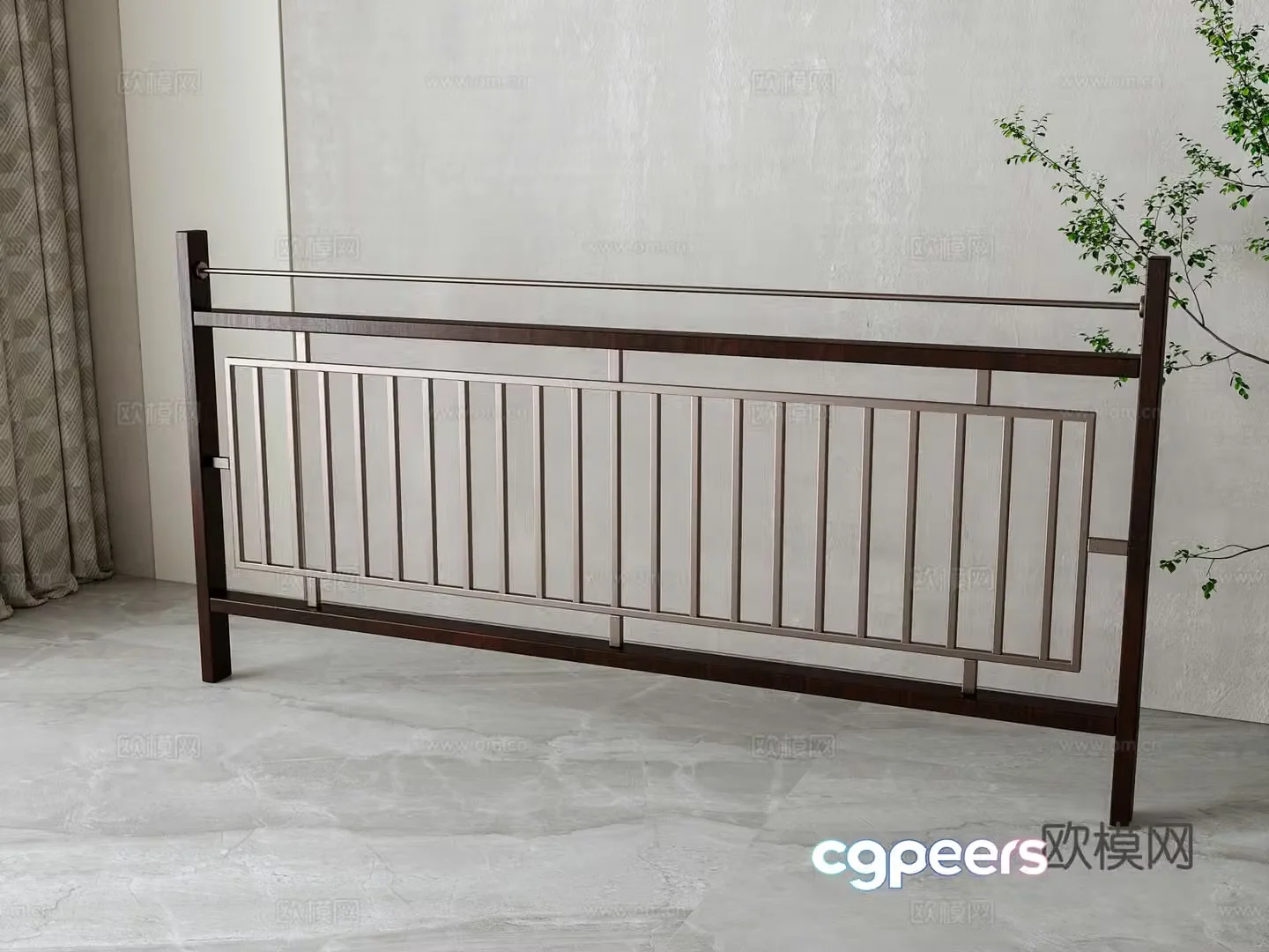 New Chinese railing 3D model