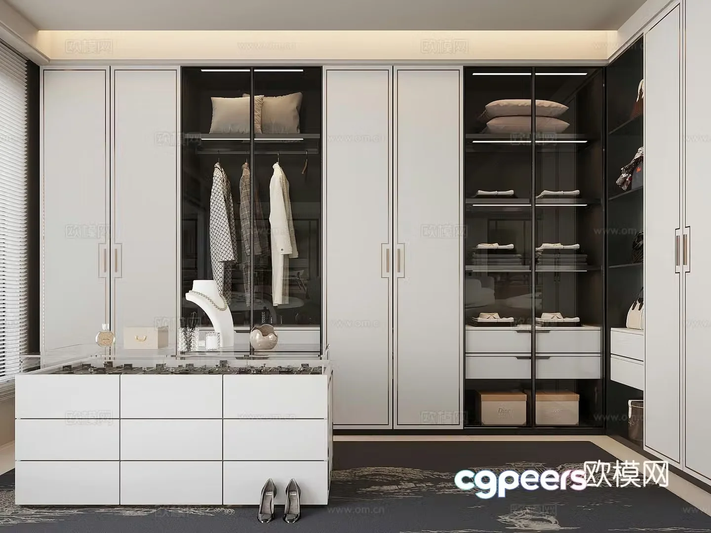 New Chinese style cloakroom 3D model